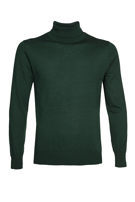 Мужская брендовая водолазка зеленая с высокой горловиной из тонкой шерсти  арт. TURTLN/6E1555 Meucci (Италия) - фото. Цвет: зеленый. Купить в интернет-магазине https://shop.meucci.ru

