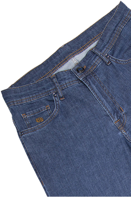 Мужские брендовые легкие джинсы синего цвета  арт. LUEC REG 2522 Meucci (Италия) - фото. Цвет: синий. Купить в интернет-магазине https://shop.meucci.ru
