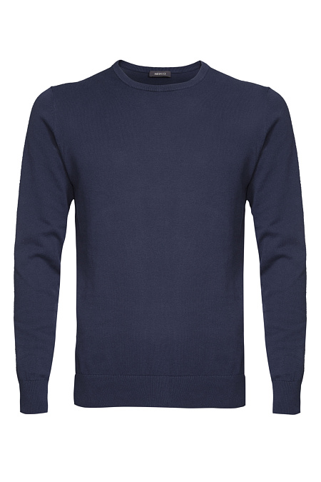 Мужской брендовый лонгслив темно-синего цвета r-neck   арт. R-NECK  10024/00018 Meucci (Италия) - фото. Цвет: Темно-синий. Купить в интернет-магазине https://shop.meucci.ru

