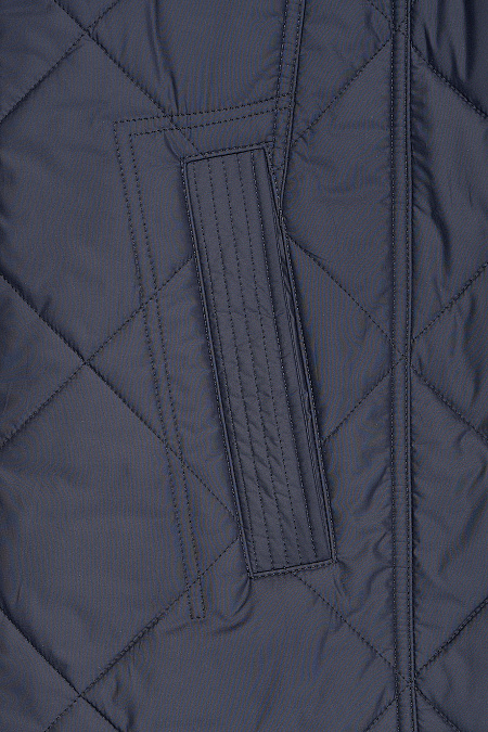 Утепленная стеганая куртка с капюшоном для мужчин бренда Meucci (Италия), арт. 9005 - фото. Цвет: Темно-синий. Купить в интернет-магазине https://shop.meucci.ru
