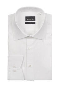 Классическая рубашка белая с микродизайном  (SL 10224070/301038)