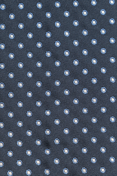 Темно-синий галстук с мелким цветным орнаментом для мужчин бренда Meucci (Италия), арт. EKM212202-107 - фото. Цвет: Темно-синий, цветной орнамент. Купить в интернет-магазине https://shop.meucci.ru
