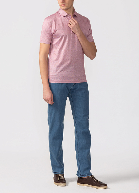 Мужские брендовые голубые джинсы арт. T44 MRZ/W00A Meucci (Италия) - фото. Цвет: Голубой. Купить в интернет-магазине https://shop.meucci.ru
