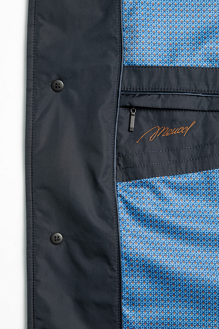 Утепленная стеганая куртка-пиджак  для мужчин бренда Meucci (Италия), арт. 4919 - фото. Цвет: Темно-синий. Купить в интернет-магазине https://shop.meucci.ru
