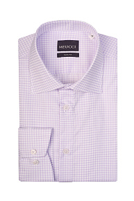 Рубашка белая в сиреневую клетку (SL 9020 R 0791 BAS/231138)