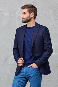 Классический пиджак из шерсти с жаккардовым микродизайном  (MI 1200181VB/11754)
