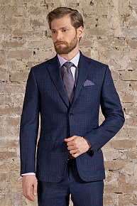 Костюм в клетку из льна, шерсти и шелка (MI 2200191/11003)