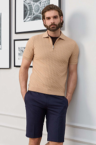 Шорты из хлопка с добавлением эластана темно-синие  (SH-VB 1489 Navy)