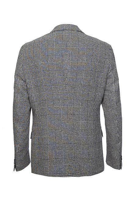 Мужской пиджак из вискозы с хлопком серый в клетку  Meucci (Италия), арт. MI 1200181GB/11720 - фото. Цвет: Серый, клетка. Купить в интернет-магазине https://shop.meucci.ru
