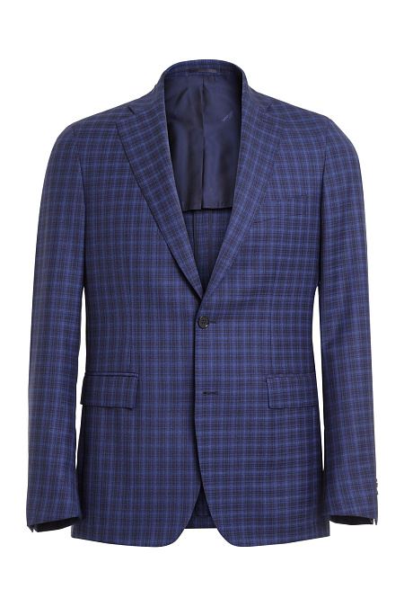 Мужской однобортный синий костюм в клетку Meucci (Италия), арт. MI 2200181/9028 - фото. Цвет: Синий.