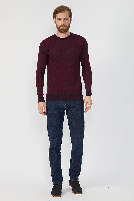 Мужские брендовые джинсы классического кроя средней ширины  арт. NLTR REG 1909 Meucci (Италия) - фото. Цвет: Синий. Купить в интернет-магазине https://shop.meucci.ru
