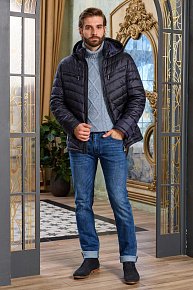 Джинсы зауженные книзу с эффектом потертости  (NLW SL 1903/1)