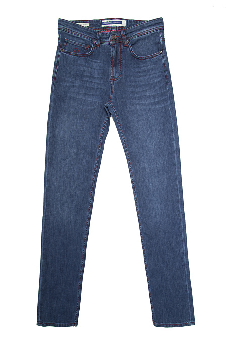 Мужские брендовые летние джинсы синего цвета  арт. CA9.5JBl.Bo.1 SL Meucci (Италия) - фото. Цвет: Синий. Купить в интернет-магазине https://shop.meucci.ru
