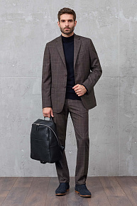 Рюкзак черного цвета из зернистой кожи  (О-78176)