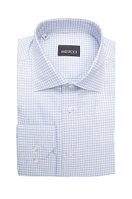 Рубашка хлопковая белая в клетку  (SL 902022 RL 91AG/302212)