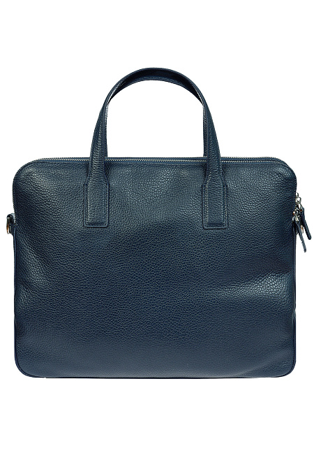 Сумка-портфель темно-синего цвета  для мужчин бренда Meucci (Италия), арт. О-78184 Blue - фото. Цвет: Темно-синий. Купить в интернет-магазине https://shop.meucci.ru
