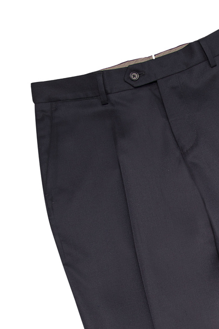 Мужские классические темно-синие брюки из тонкой шерсти с кашемиром  арт. ZA-VB 8010 Dk.NAVY Meucci (Италия) - фото. Цвет: Темно-синий. Купить в интернет-магазине https://shop.meucci.ru
