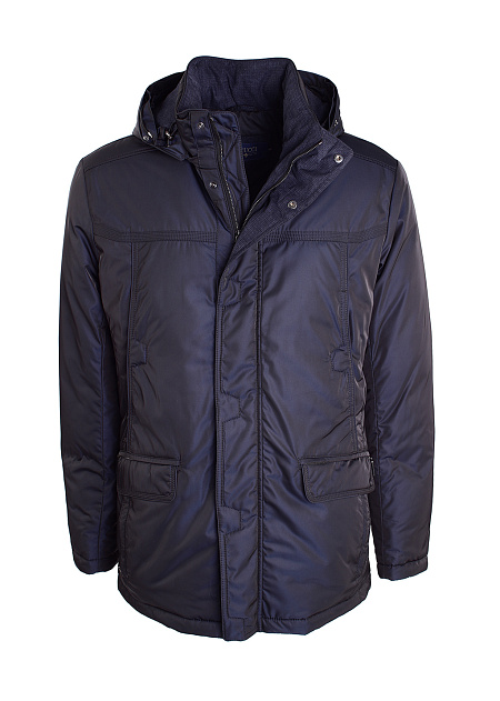 Пуховик для мужчин бренда Meucci (Италия), арт. 2228/2 - фото. Цвет: темно-синий. Купить в интернет-магазине https://shop.meucci.ru
