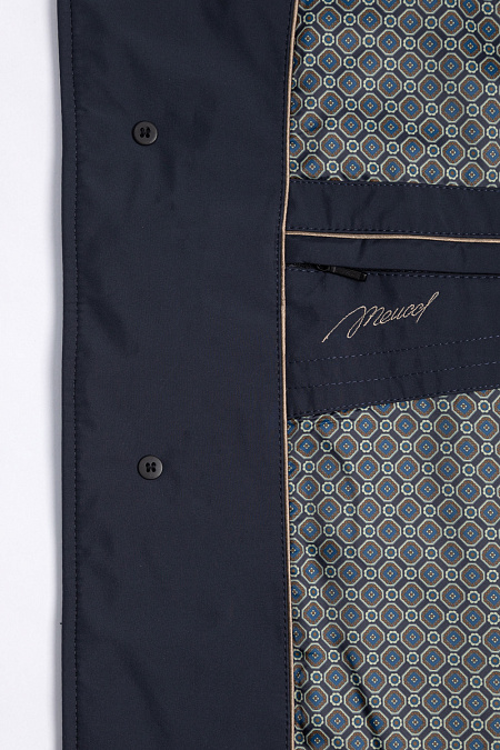 Утепленная куртка-пиджак со вставками из стеганого полотна для мужчин бренда Meucci (Италия), арт. 2797 - фото. Цвет: Темно-синий. Купить в интернет-магазине https://shop.meucci.ru
