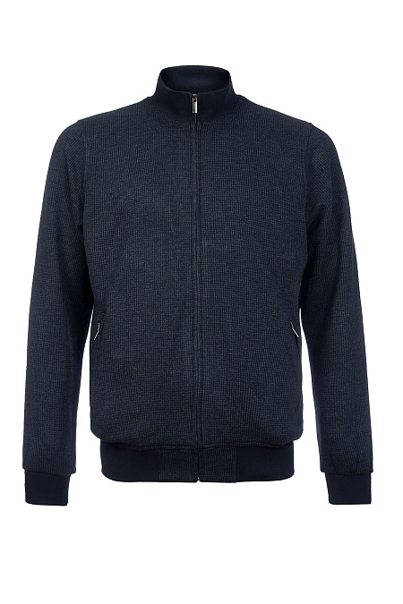 Спортивный костюм с орнаментом "гусиные лапки" черно-синего цвета  для мужчин бренда Meucci (Италия), арт. SpSuW1024-5 - фото. Цвет: Темно-синий / черный. Купить в интернет-магазине https://shop.meucci.ru
