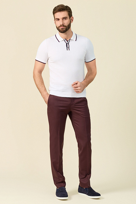 Поло белое из хлопка Пима  для мужчин бренда Meucci (Италия), арт. MEU-SS2409/DQSS01 - фото. Цвет: Белый . Купить в интернет-магазине https://shop.meucci.ru
