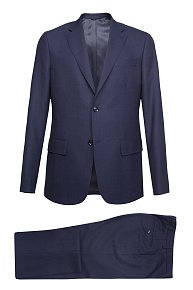 Костюм из легкой шерсти с микродизайном темно-синего цвета  (MI 2200191VB/8040+)