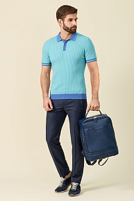 Брюки из легкой шерсти в спортивном стиле темно-синие (MI 18168320-02)