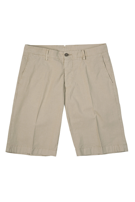 Мужские брендовые хлопковые шорты бежевые  арт. TS4842X SABIA Meucci (Италия) - фото. Цвет: . Купить в интернет-магазине https://shop.meucci.ru
