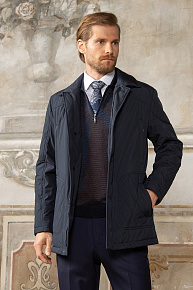 Утепленная куртка-пиджак со вставками из стеганого полотна (2797)