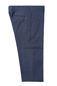 Брюки темно-синие в клетку  (DR 1630 Lt Blue)