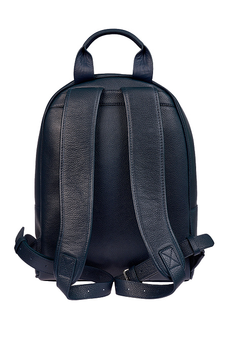 Рюкзак из зернистой кожи темно-синего цвета  для мужчин бренда Meucci (Италия), арт. О-78186 Blue - фото. Цвет: Темно-синий. Купить в интернет-магазине https://shop.meucci.ru
