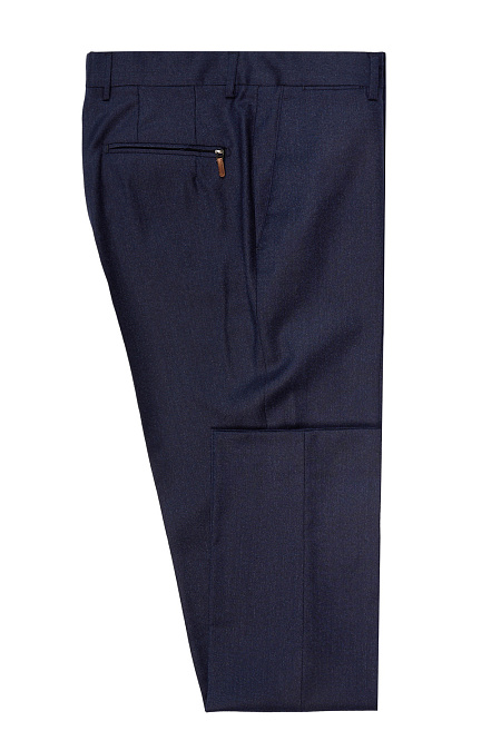 Мужские брюки из шерсти темно-синего цвета  арт. MI 24136320-02 Meucci (Италия) - фото. Цвет: Темно-синий. Купить в интернет-магазине https://shop.meucci.ru
