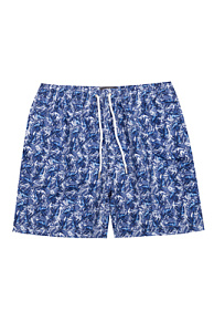 Шорты плавательные синего цвета с рисунком (16018/1)