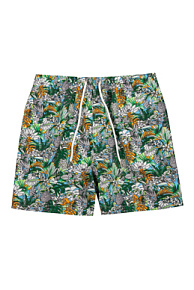 Шорты плавательные зеленого цвета с рисунком (16006/3)