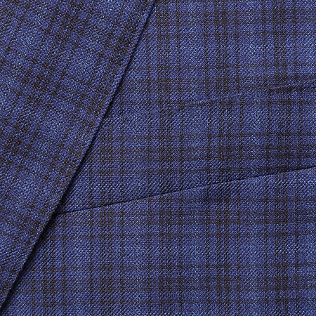 Мужской однобортный синий костюм в клетку Meucci (Италия), арт. MI 2200181/9028 - фото. Цвет: Синий.