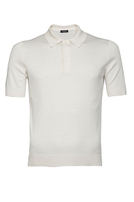 Поло из шелка светло-бежевого оттенка  (43110/23503/005)