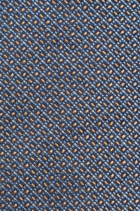 Темно-синий галстук из шелка с мелким цветным орнаментом для мужчин бренда Meucci (Италия), арт. EKM212202-67 - фото. Цвет: Темно-синий, цветной орнамент. Купить в интернет-магазине https://shop.meucci.ru
