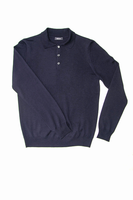 Джемпер из шерсти синего цвета  для мужчин бренда Meucci (Италия), арт. 409PC20/10214 - фото. Цвет: Тёмно-синий. Купить в интернет-магазине https://shop.meucci.ru
