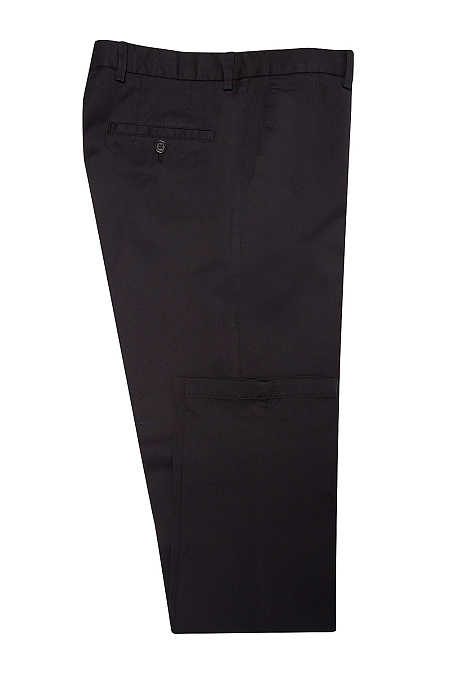 Мужские брюки из хлопка черного цвета  арт. DR 7529 BLACK Meucci (Италия) - фото. Цвет: Черный. Купить в интернет-магазине https://shop.meucci.ru
