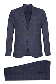 Костюм в клетку из шерсти и льна  (MI 2200191/22008)