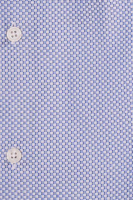 Модная мужская рубашка светло-синяя с орнаментом  арт. SL 9020 R 0291 MIC/231141 от Meucci (Италия) - фото. Цвет: Светло-синий, орнамент.
