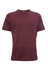 Футболка из хлопка бордового цвета (22FRTL4741 CHIANTI)