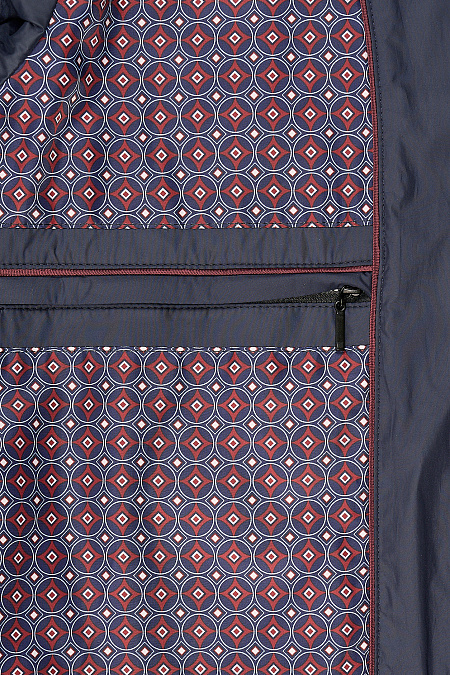 Утепленная стеганая куртка с капюшоном для мужчин бренда Meucci (Италия), арт. 9005 - фото. Цвет: Темно-синий. Купить в интернет-магазине https://shop.meucci.ru
