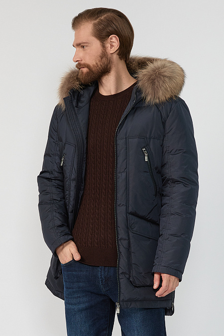 Мужской брендовый джемпер коричневый с дизайном в виде плетеных кос арт. 9GGR-NECK/12260/420 Meucci (Италия) - фото. Цвет: Коричневый. Купить в интернет-магазине https://shop.meucci.ru

