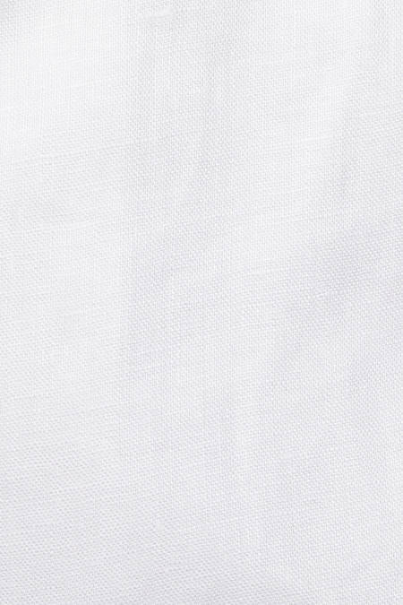 Модная мужская льняная белая рубашка с коротким рукавом  арт. SL 9020 R BAS 0191/182081 K Meucci (Италия) - фото. Цвет: Белый. 