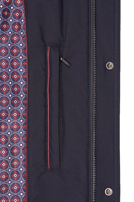 Утепленная куртка с капюшоном  для мужчин бренда Meucci (Италия), арт. 1080 - фото. Цвет: Темно-синий. Купить в интернет-магазине https://shop.meucci.ru
