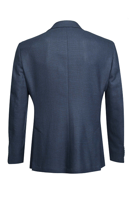 Мужской летний пиджак без подклада из смеси хлопка и шерсти  Meucci (Италия), арт. MI 1200181DE/11748 - фото. Цвет: Темно-синий. Купить в интернет-магазине https://shop.meucci.ru
