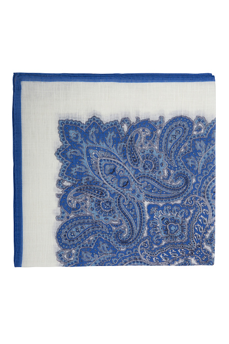 Платок для мужчин бренда Meucci (Италия), арт. 7622/1 - фото. Цвет: Белый/Синий. Купить в интернет-магазине https://shop.meucci.ru

