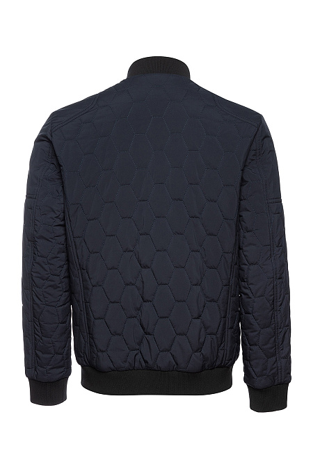 Утепленная стеганая куртка-бомбер  для мужчин бренда Meucci (Италия), арт. 8121 - фото. Цвет: Темно-синий. Купить в интернет-магазине https://shop.meucci.ru
