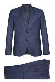 Серо-синий костюм из тонкой шерсти  (MI 2200191/22006)